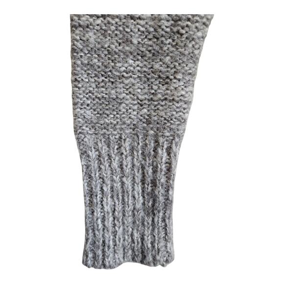 LIVE LOVE Women's S Sweater Alpaca Wool Blend Cable Knit Funnel Neck Beige 34" - Picture 4 of 8